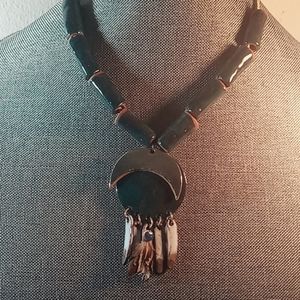 Native American made ceramic art necklace